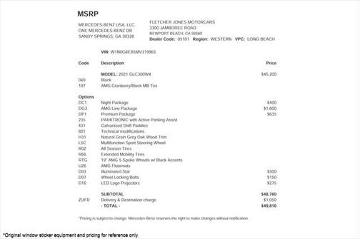 2021 Mercedes-Benz GLC 300 4MATIC