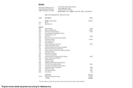 2022 Mercedes-Benz E-Class E 350