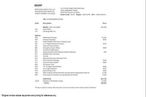 2021 Mercedes-Benz GLC 300 Base