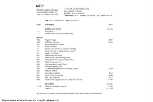 2022 Mercedes-Benz E-Class E 450 RWD Coupe