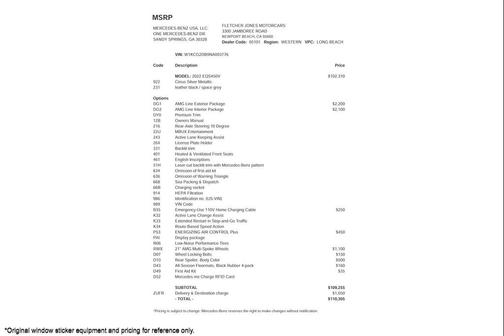 2022 Mercedes-Benz EQS 450+ 4MATIC