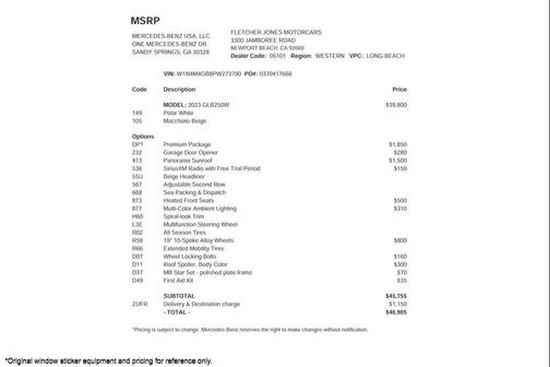 2023 Mercedes-Benz GLB 250 Base