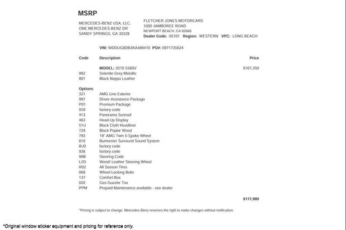 2019 Mercedes-Benz S-Class S 560 Sedan