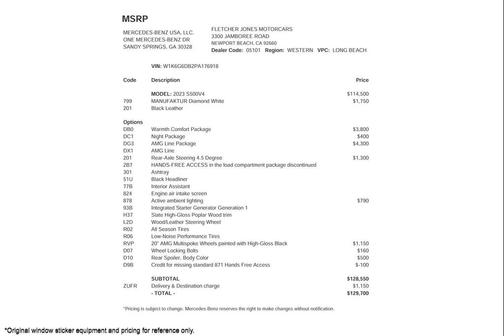 2023 Mercedes-Benz S-Class 4MATIC