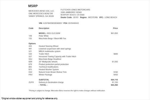 2025 Mercedes-Benz GLE 350 Base