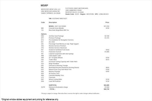 2021 Mercedes-Benz GLE 350 4MATIC
