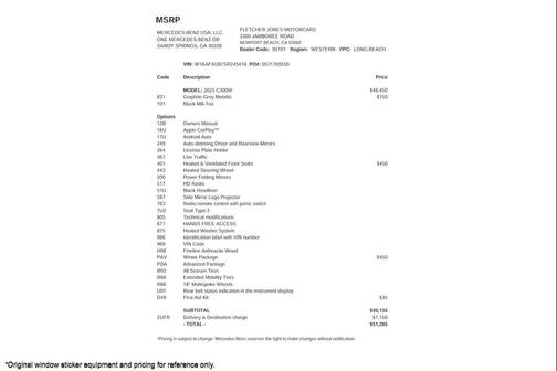 2025 Mercedes-Benz C-Class C 300