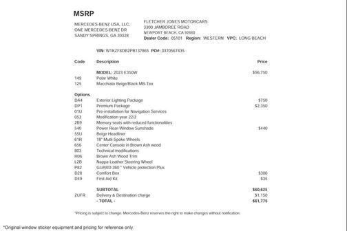 Polar White 2023 Mercedes-Benz E-Class E 350 RWD Sedan