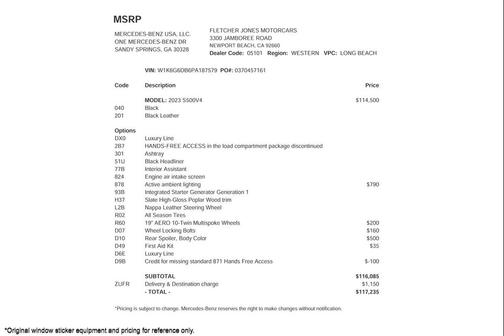 2023 Mercedes-Benz S-Class 4MATIC