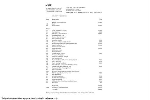 2022 Mercedes-Benz GLS 450 4MATIC