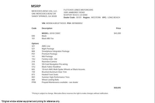 2018 Mercedes-Benz C-Class C 300 Coupe