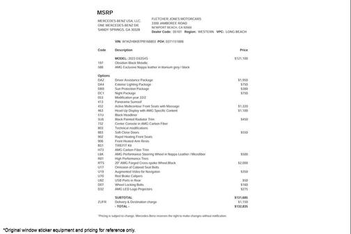 2023 Mercedes-Benz AMG E 63 S 4MATIC