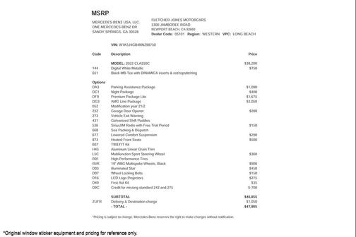 2022 Mercedes-Benz CLA 250 Base