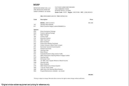 2020 Mercedes-Benz AMG CLS 53 4MATIC
