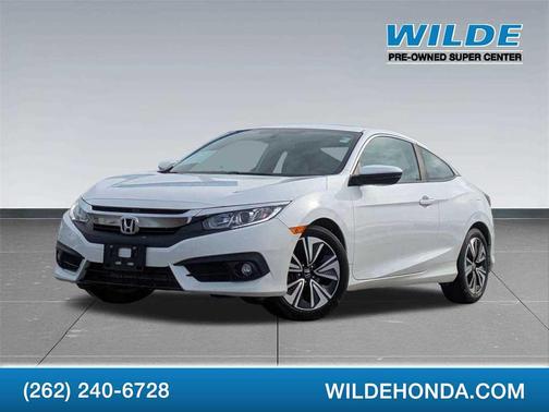 White 2018 Honda Civic EX-L Coupe