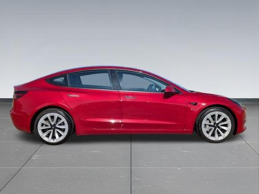 Red 2022 Tesla Model 3 Long Range