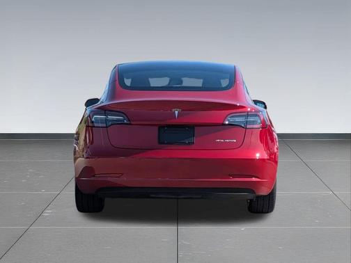 Red 2022 Tesla Model 3 Long Range