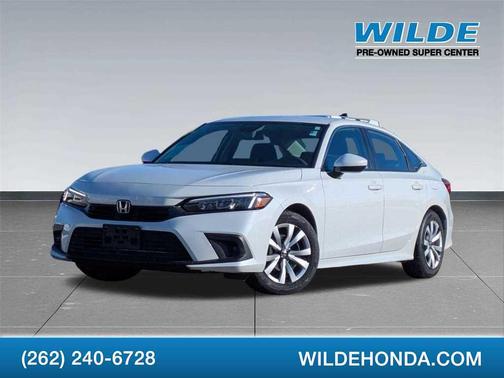 Platinum White Pearl 2024 Honda Civic LX Sedan