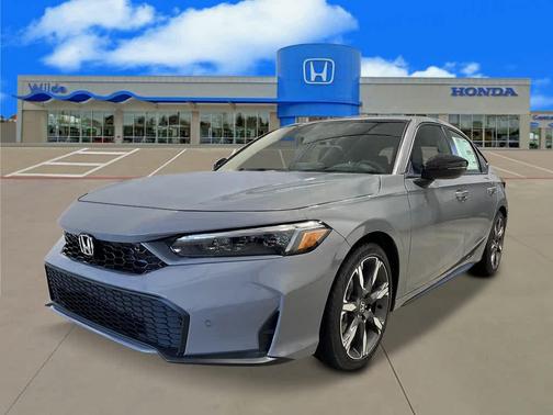 Gray 2026 Honda Civic Hybrid Sport Touring Hatchback