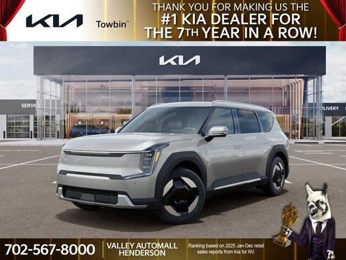 Silver 2026 Kia EV9 Wind