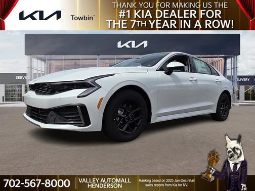 White 2026 Kia K5 LXS Sedan