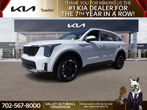 White 2026 Kia Sorento S SUV