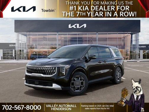 Black 2026 Kia Carnival Hybrid EX