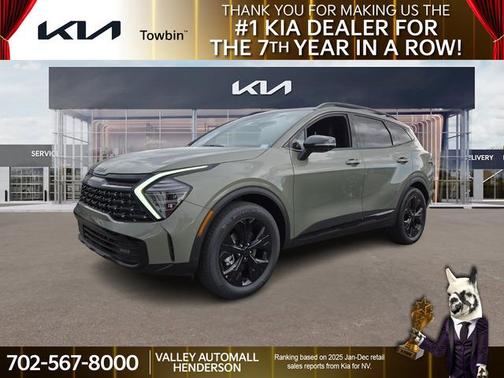 Green 2025 Kia Sportage Plug-In Hybrid X-Line Prestige SUV