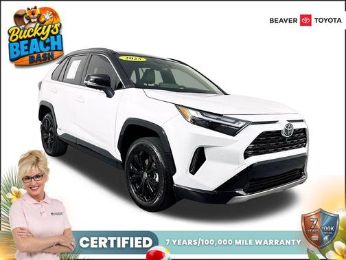 Wind Chill Pearl 2025 Toyota RAV4 Hybrid SE