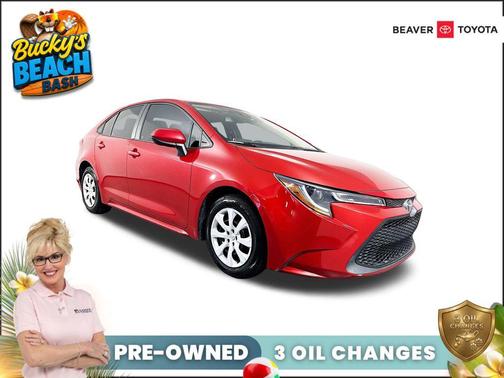 Barcelona Red Metallic 2021 Toyota Corolla LE