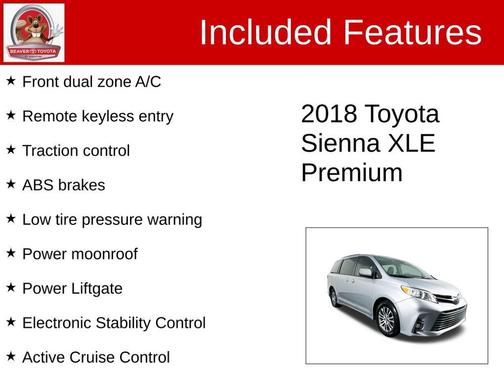 2018 Toyota Sienna XLE Premium