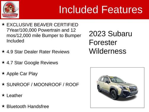 Autumn Green Metallic 2023 Subaru Forester Wilderness
