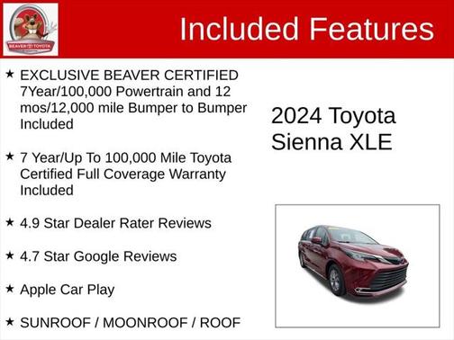 2024 Toyota Sienna XLE 8 Passenger