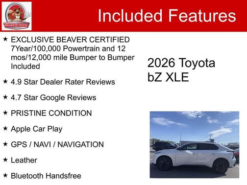 2026 Toyota bZ XLE