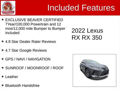 2022 Lexus RX 350 Base