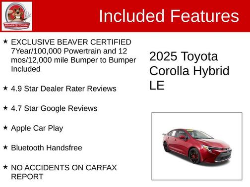 2025 Toyota Corolla Hybrid LE