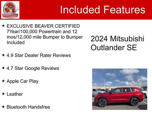 Red Diamond 2024 Mitsubishi Outlander SE 2.5 2WD