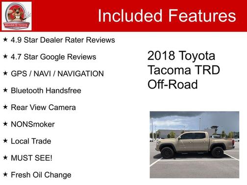 Gray 2018 Toyota Tacoma TRD Off Road