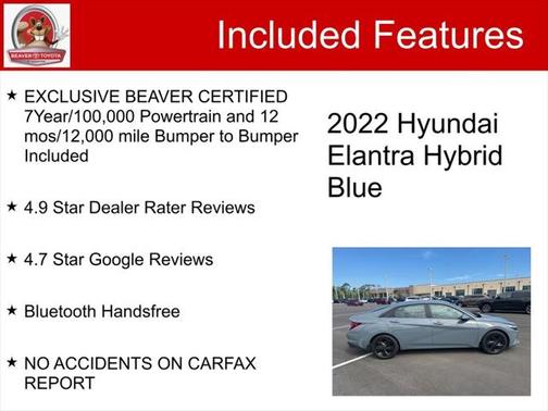 2022 Hyundai ELANTRA HEV Blue
