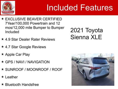 2021 Toyota Sienna XLE 8 Passenger
