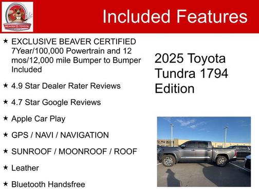 2025 Toyota Tundra 1794 Edition