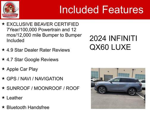 Moonbow Blue 2024 INFINITI QX60 Luxe