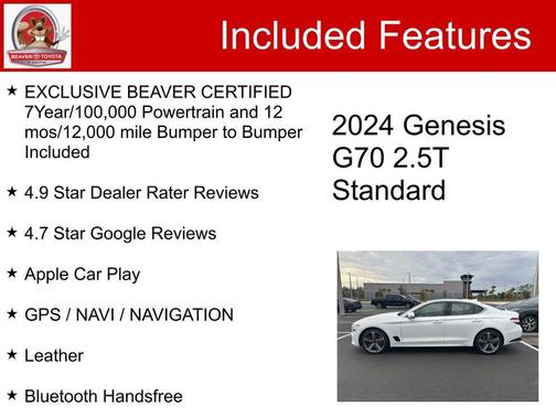 2024 Genesis G70 2.5T RWD