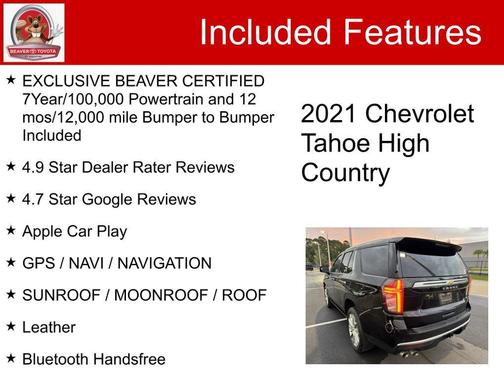 2021 Chevrolet Tahoe 2WD High Country