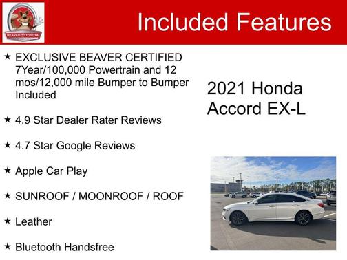 2021 Honda Accord EX-L 1.5T