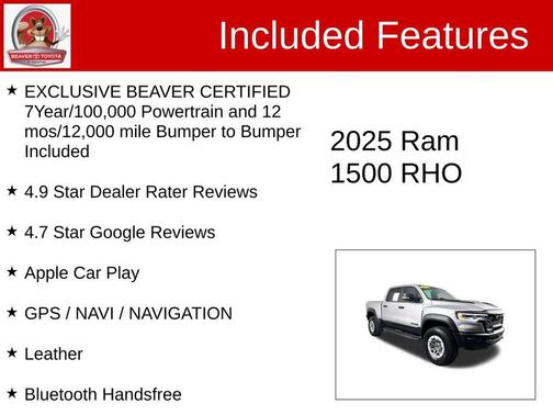 2025 RAM 1500 RHO Crew Cab 4x4 5'7' Box
