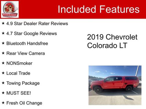 Red Hot 2019 Chevrolet Colorado LT