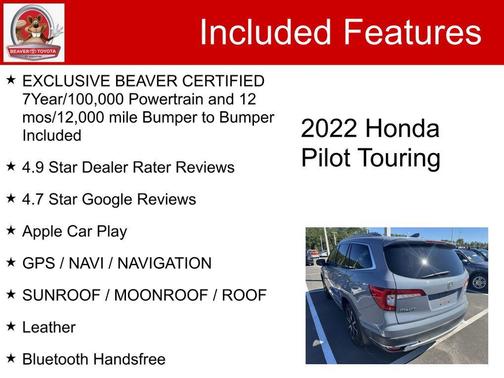 2022 Honda Pilot Touring 8-Passenger