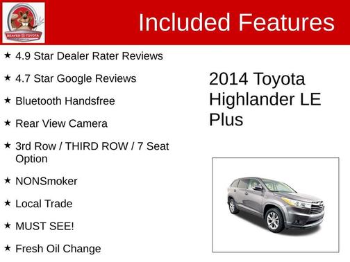 2014 Toyota Highlander LE Plus