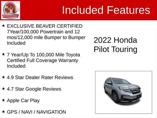2022 Honda Pilot Touring 8-Passenger
